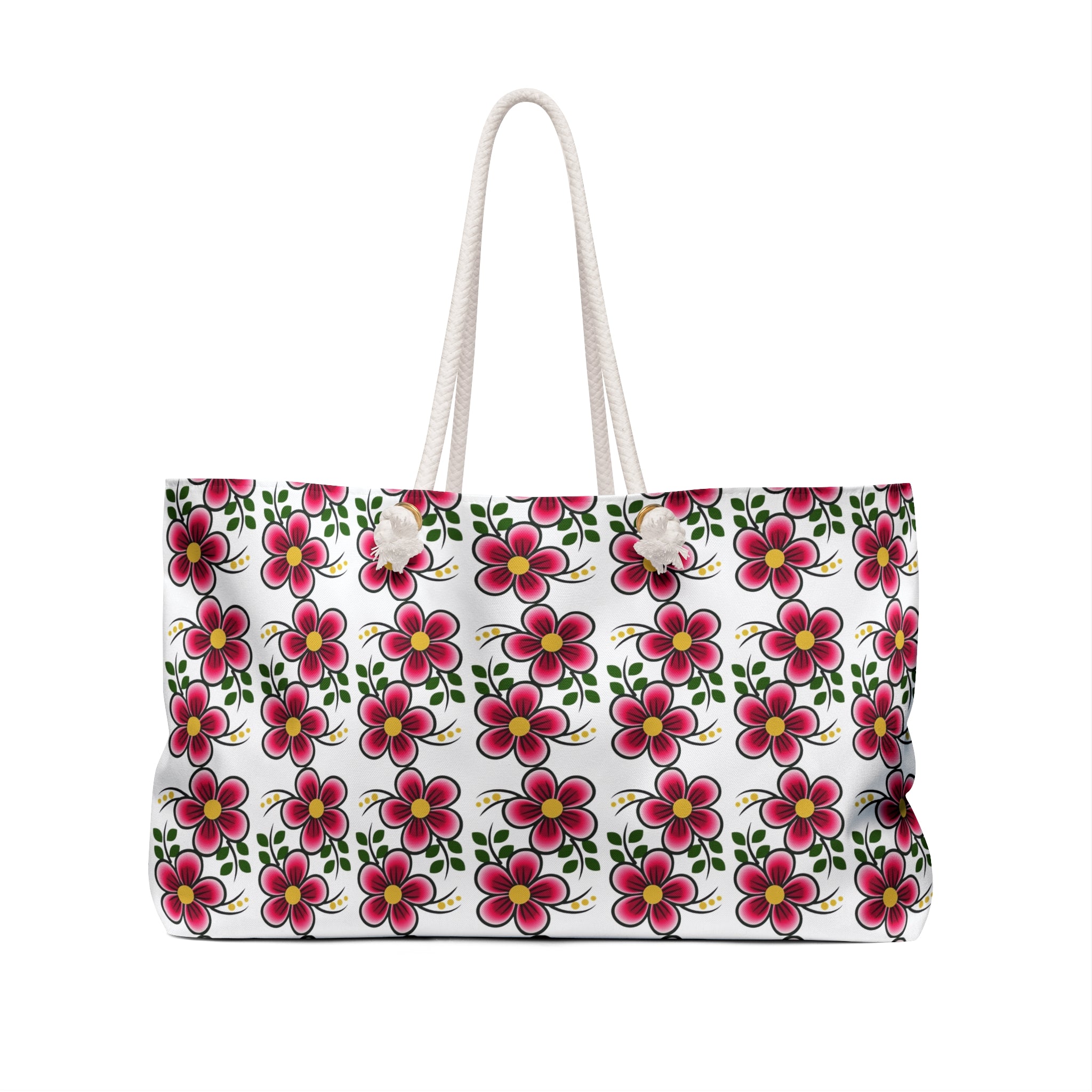 Pink Floral Weekender Bag — Large Patterned Travel Tote