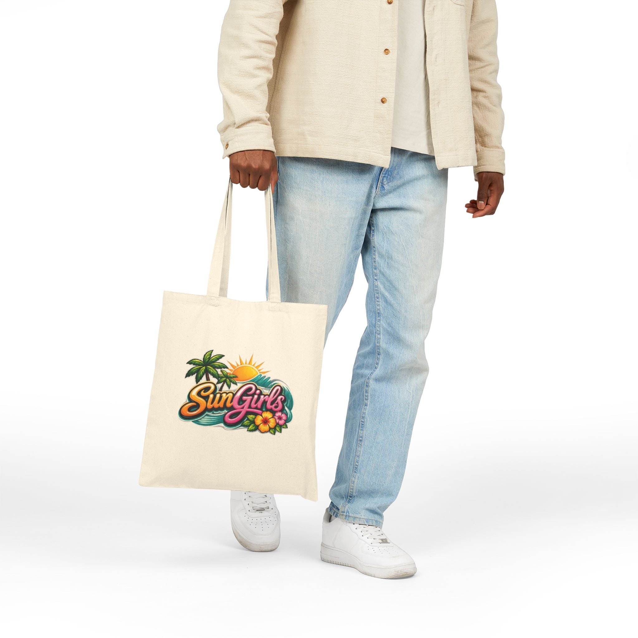 Cotton Canvas Tote Bag- Sun Girls