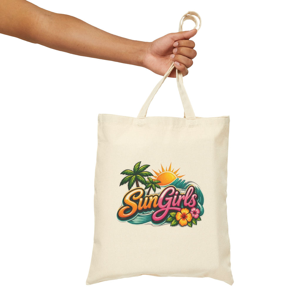 Cotton Canvas Tote Bag- Sun Girls