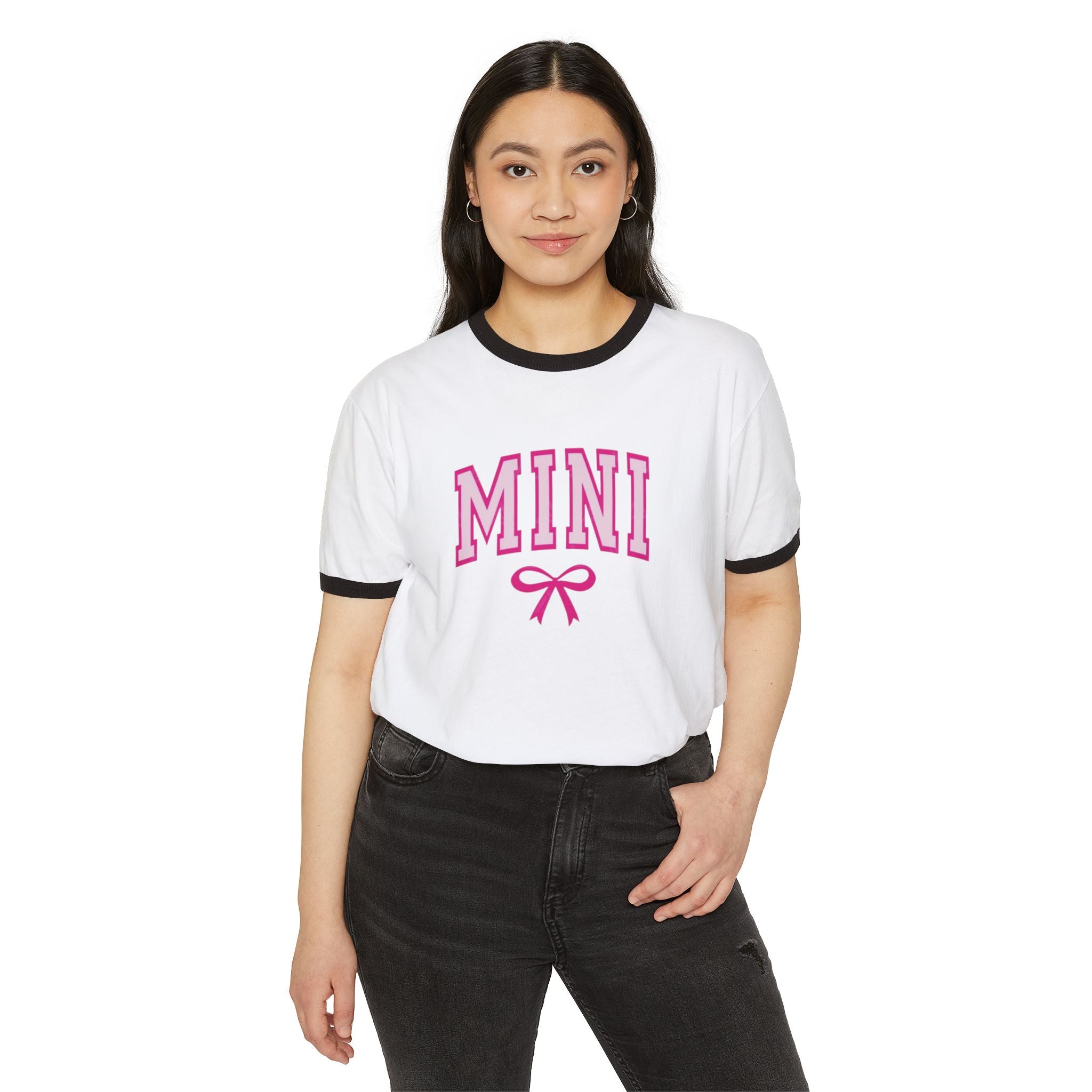 Mini Ringer T-Shirt with Back Number 12 — Cute Matching Family Tee