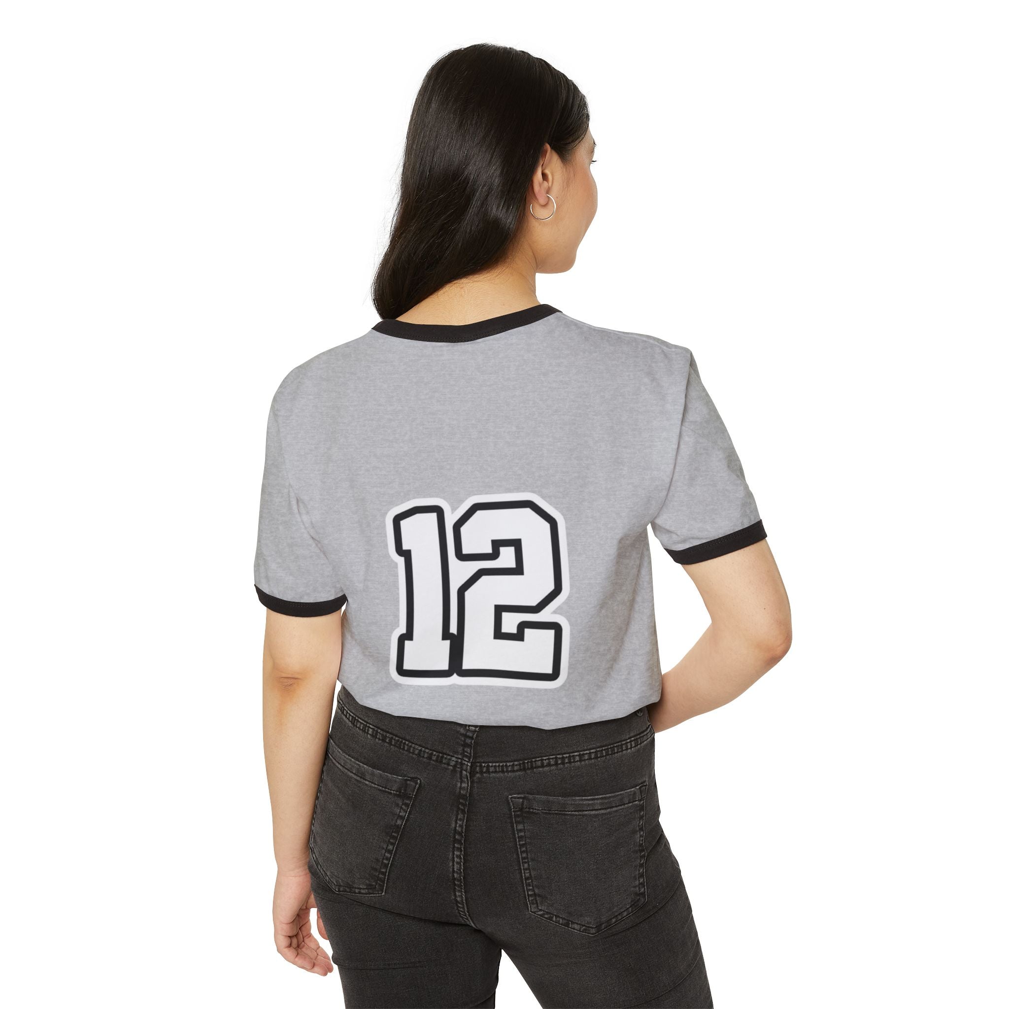Mini Ringer T-Shirt with Back Number 12 — Cute Matching Family Tee