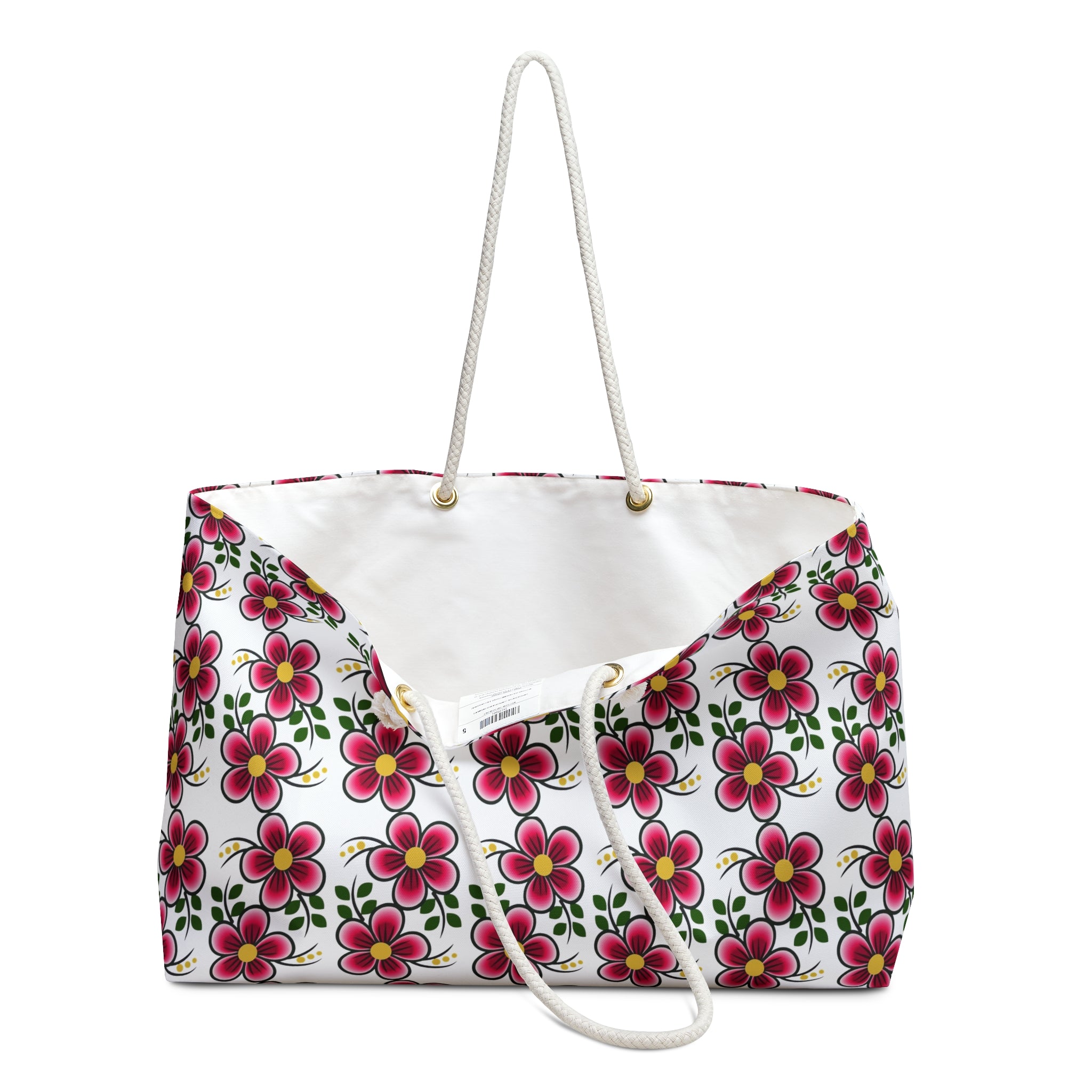 Pink Floral Weekender Bag — Large Patterned Travel Tote